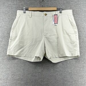 Vineyard Vines Breaker Shorts Men Size 36 Beige 5" Inseam NEW